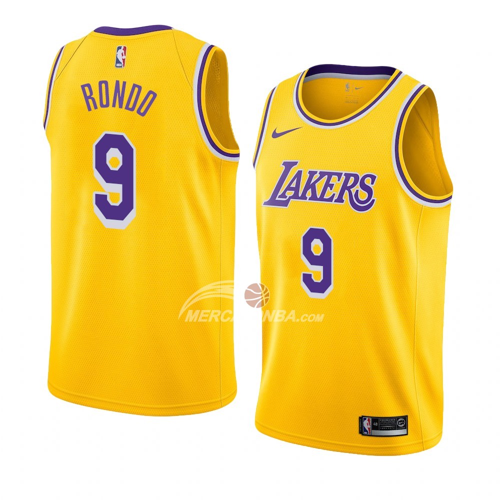 Maglia Los Angeles Lakers Rajon Rondo Icon 2018-19 Giallo